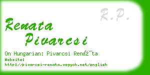 renata pivarcsi business card